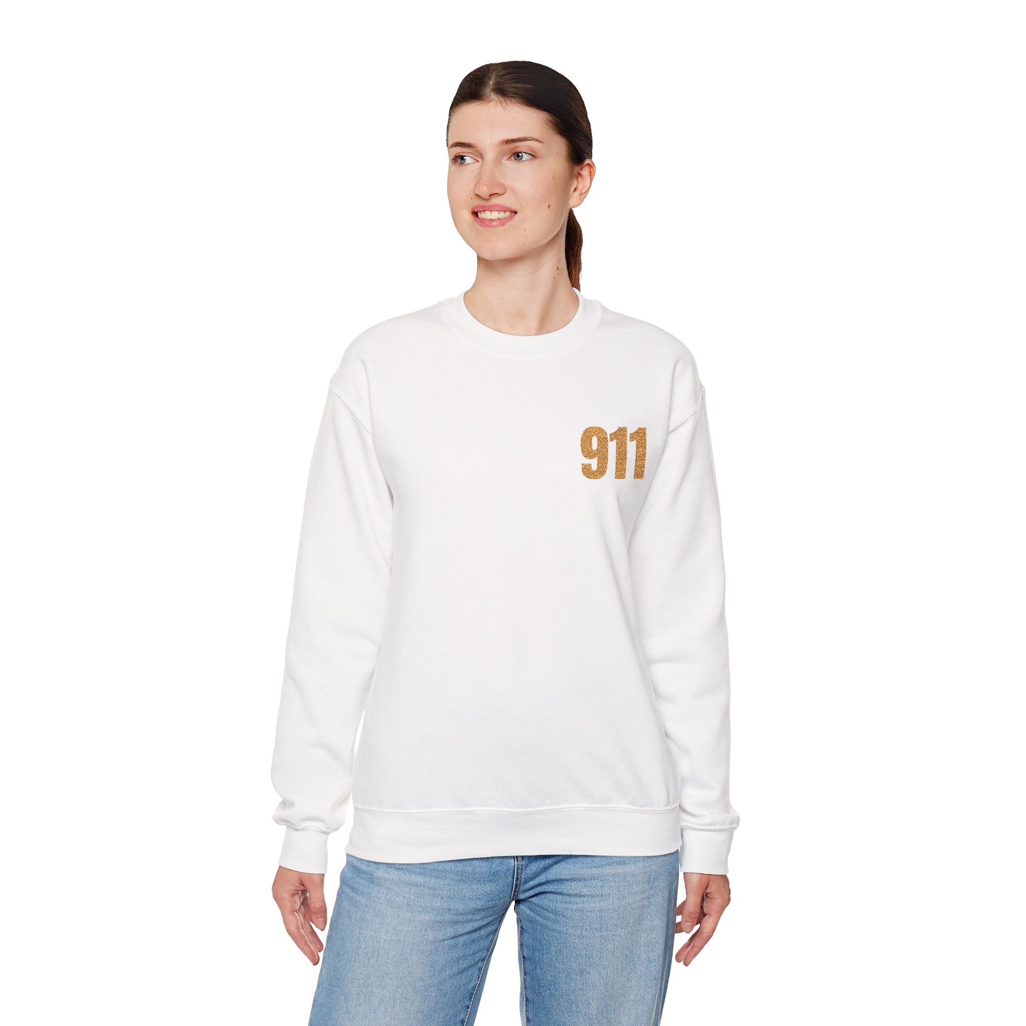 911 Gold Foil Crewneck Sweatshirt — 911 Emergency Dispatch Crewneck