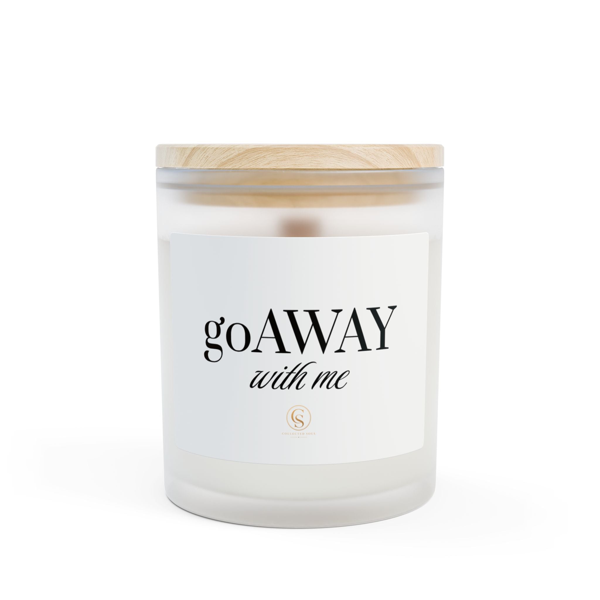 “goAWAY with me” Frosted Glass Scented Candle — 11oz