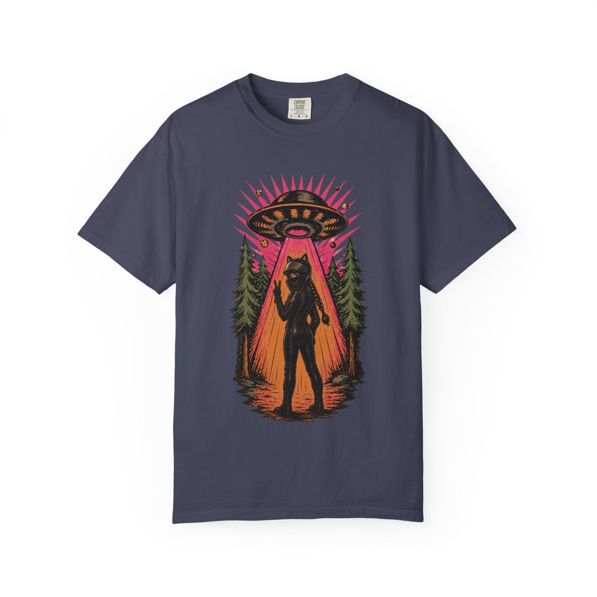 Beam Me Up Retro Rider T-shirt | Funny Quote Sci-Fi Tee