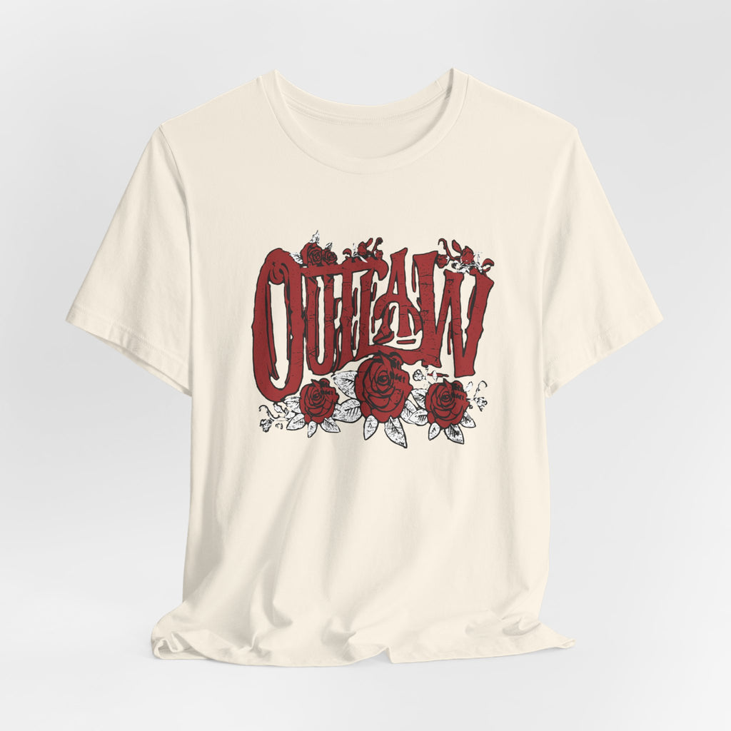 Outlaw Rose Vintage Gothic Floral T-Shirt