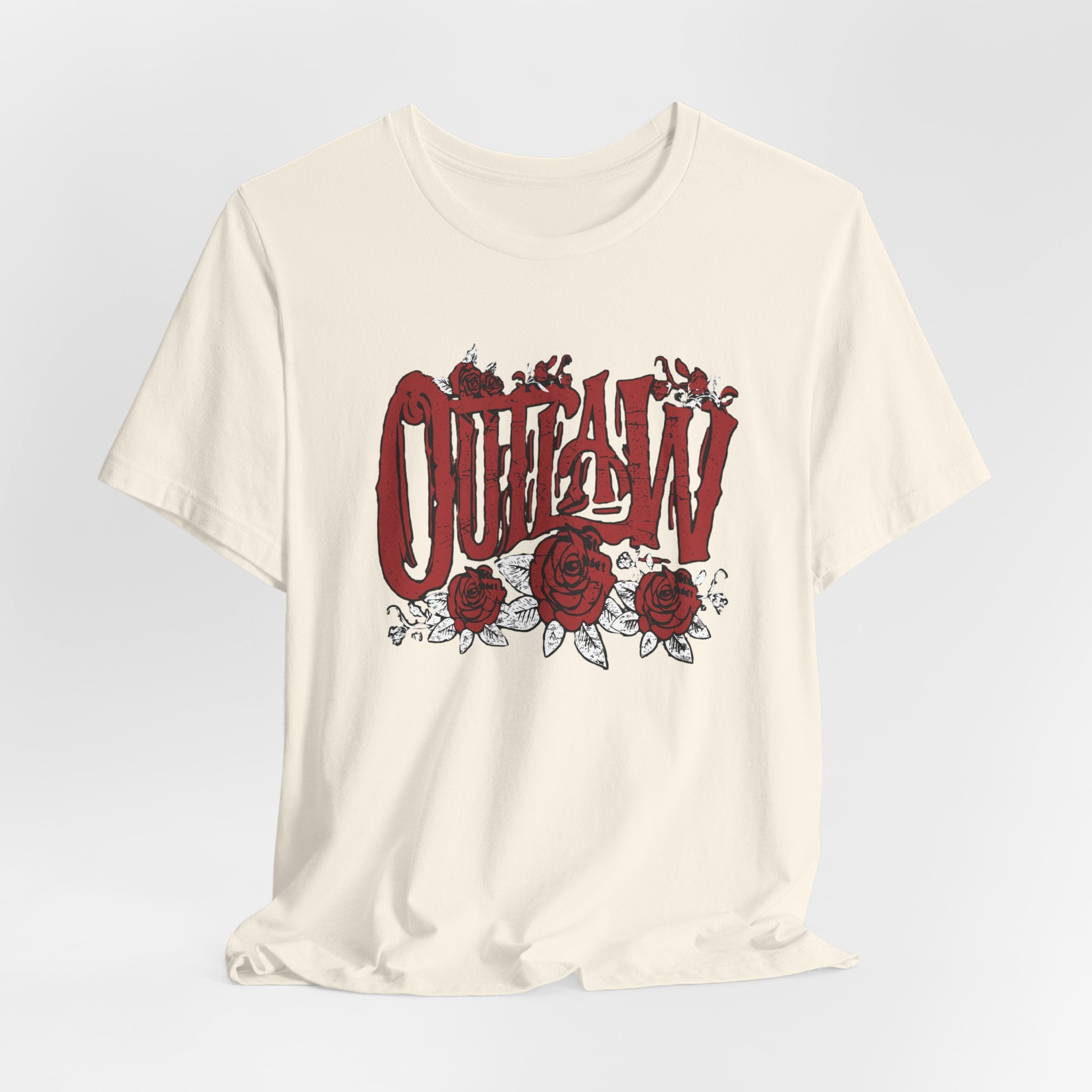Outlaw Rose Vintage Gothic Floral T-Shirt