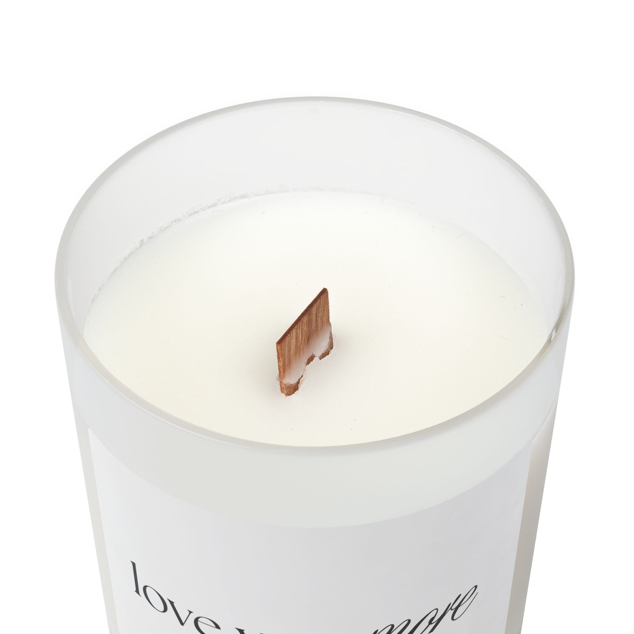 Love You More Frosted Glass Candle — 11oz Romantic Scented Candle, Gift for Her