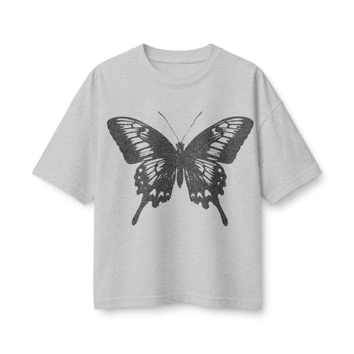 Butterfly Graphic Tee — Vintage Monochrome Women's T-Shirt
