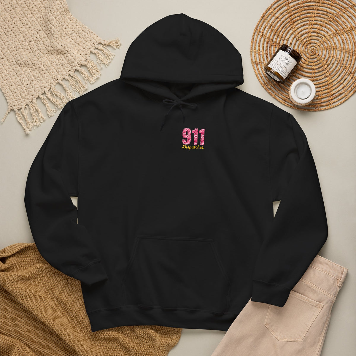 911 Dispatcher Hoodie — Pink Camo Emergency Dispatcher Gift
