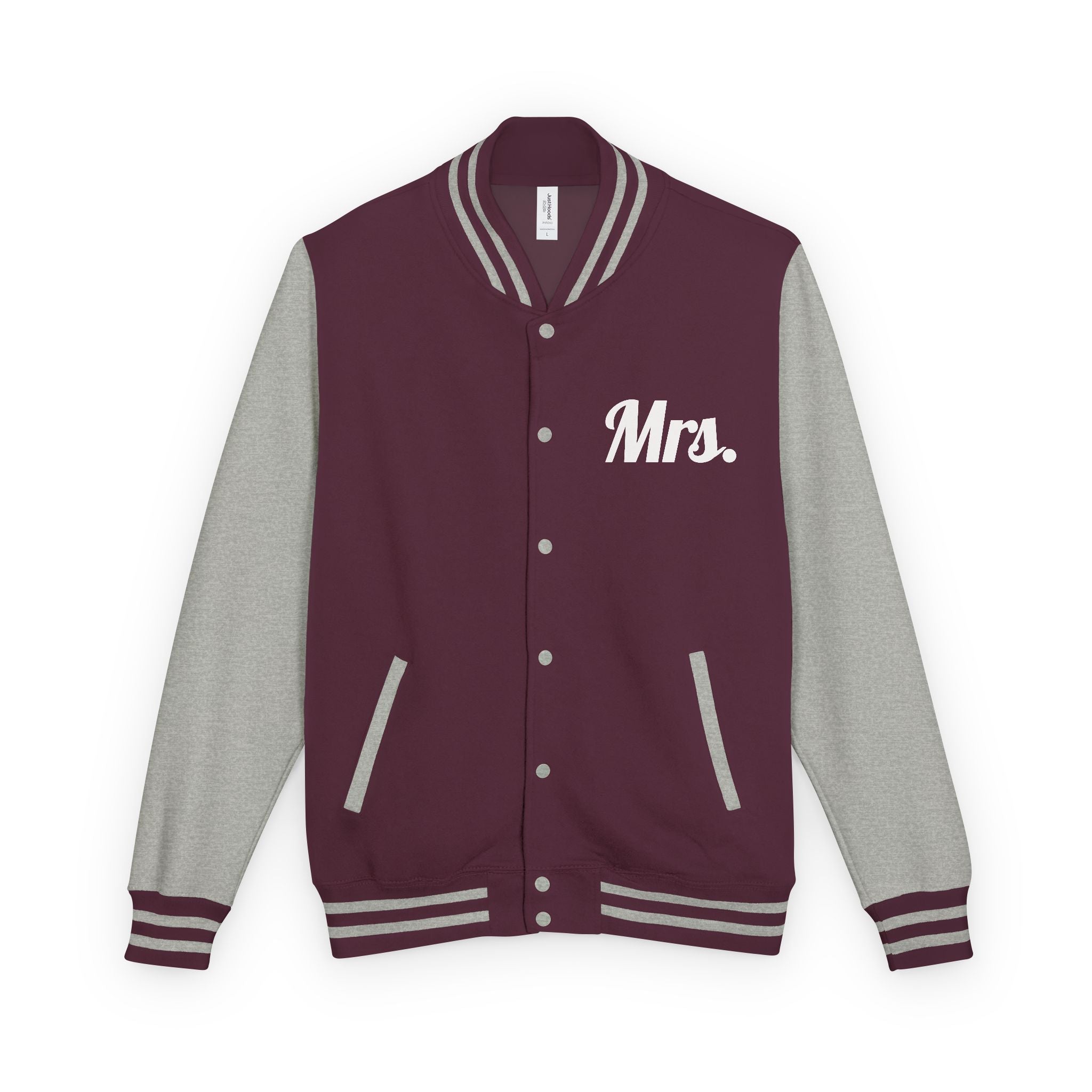 Mrs. Letterman Jacket — 'Til Death Skeleton Heart Hands Varsity Jacket