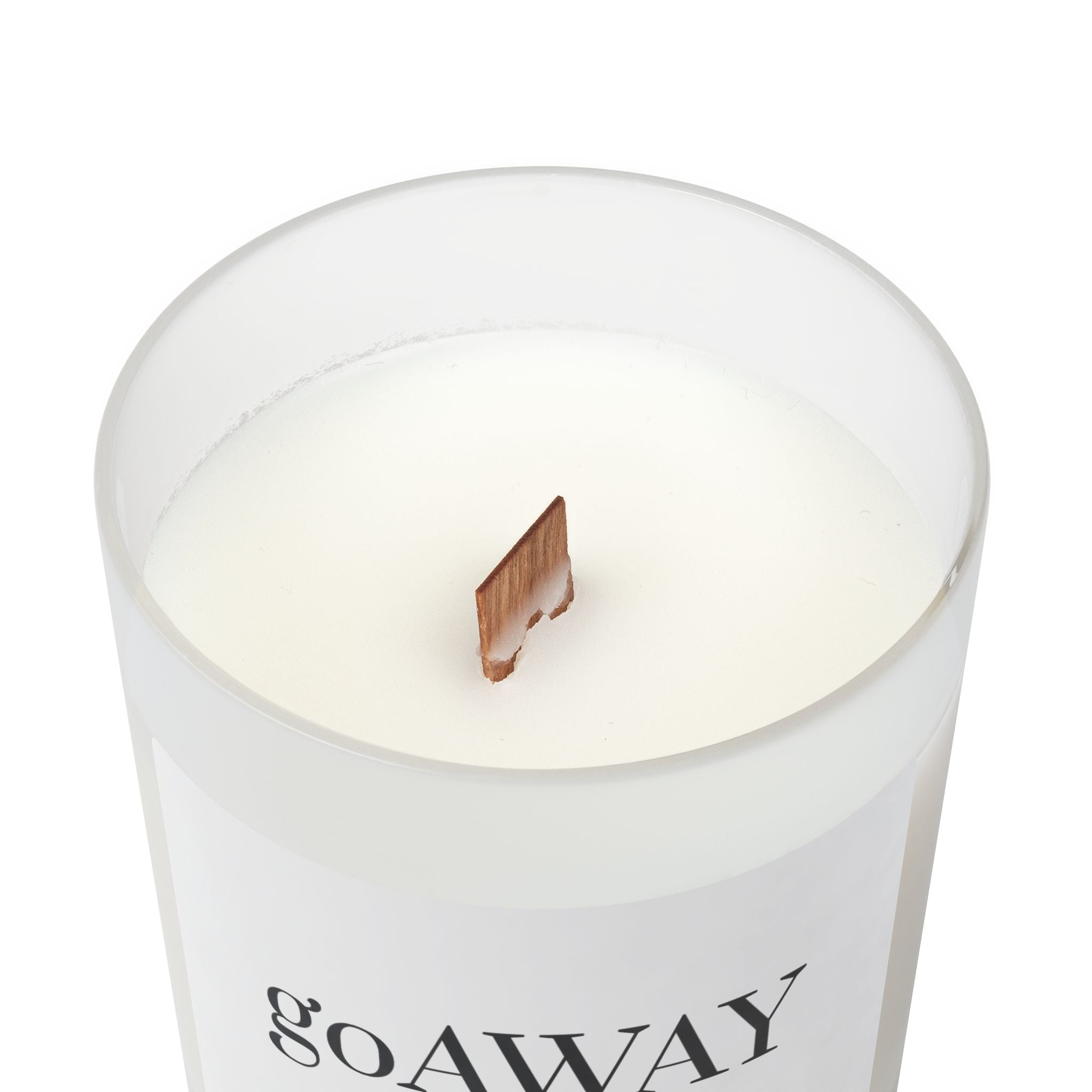 “goAWAY with me” Frosted Glass Scented Candle — 11oz