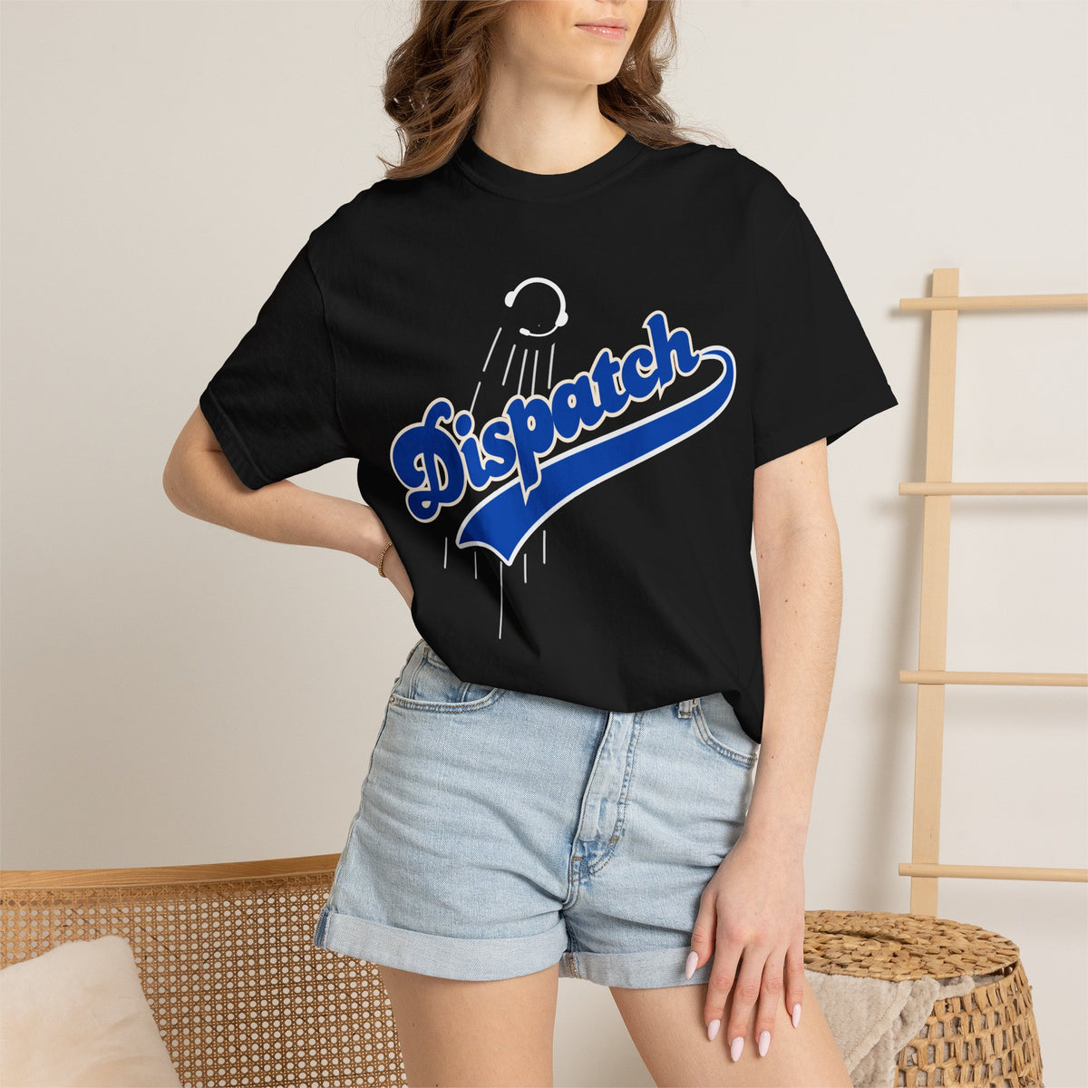 911 Dispatch Script Logo Retro Baseball T-Shirt