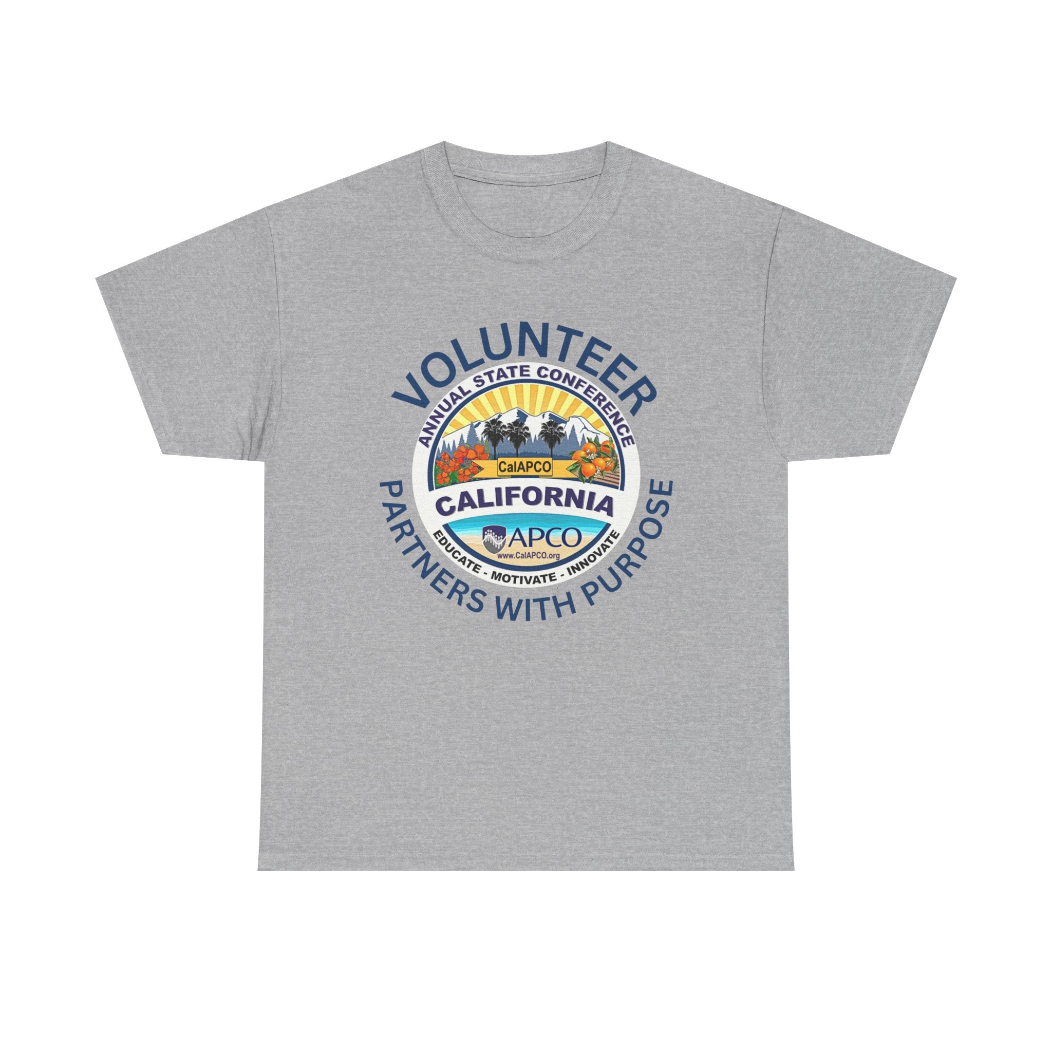 Volunteer T-Shirt — CalAPCO California State Conference  "Volunteer Partner with Purpose”