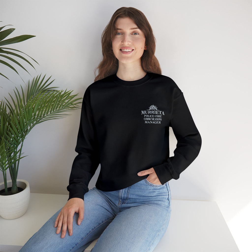 MPD MANAGER Unisex Embroidered  Logo Crewneck Sweatshirt