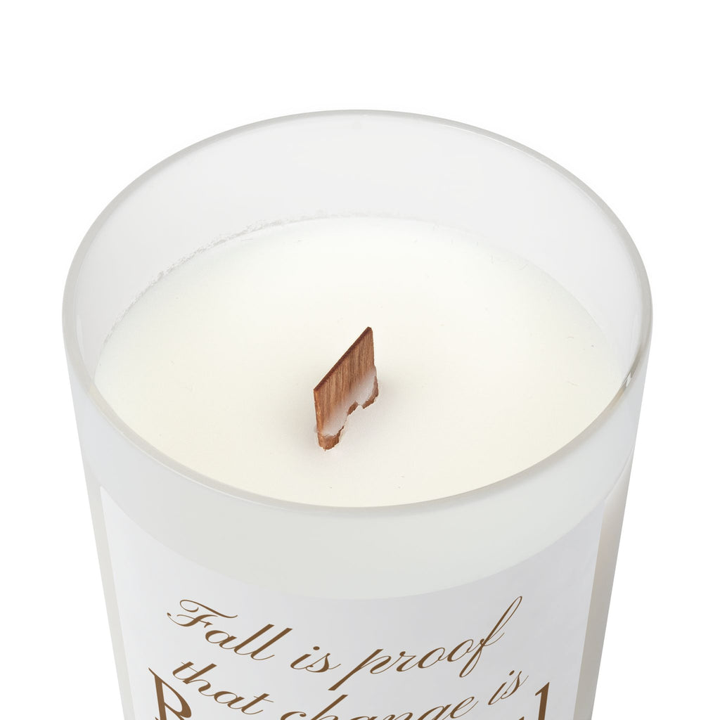 Fall Is Proof That Change Is Beautiful Candle — Frosted Glass 11oz