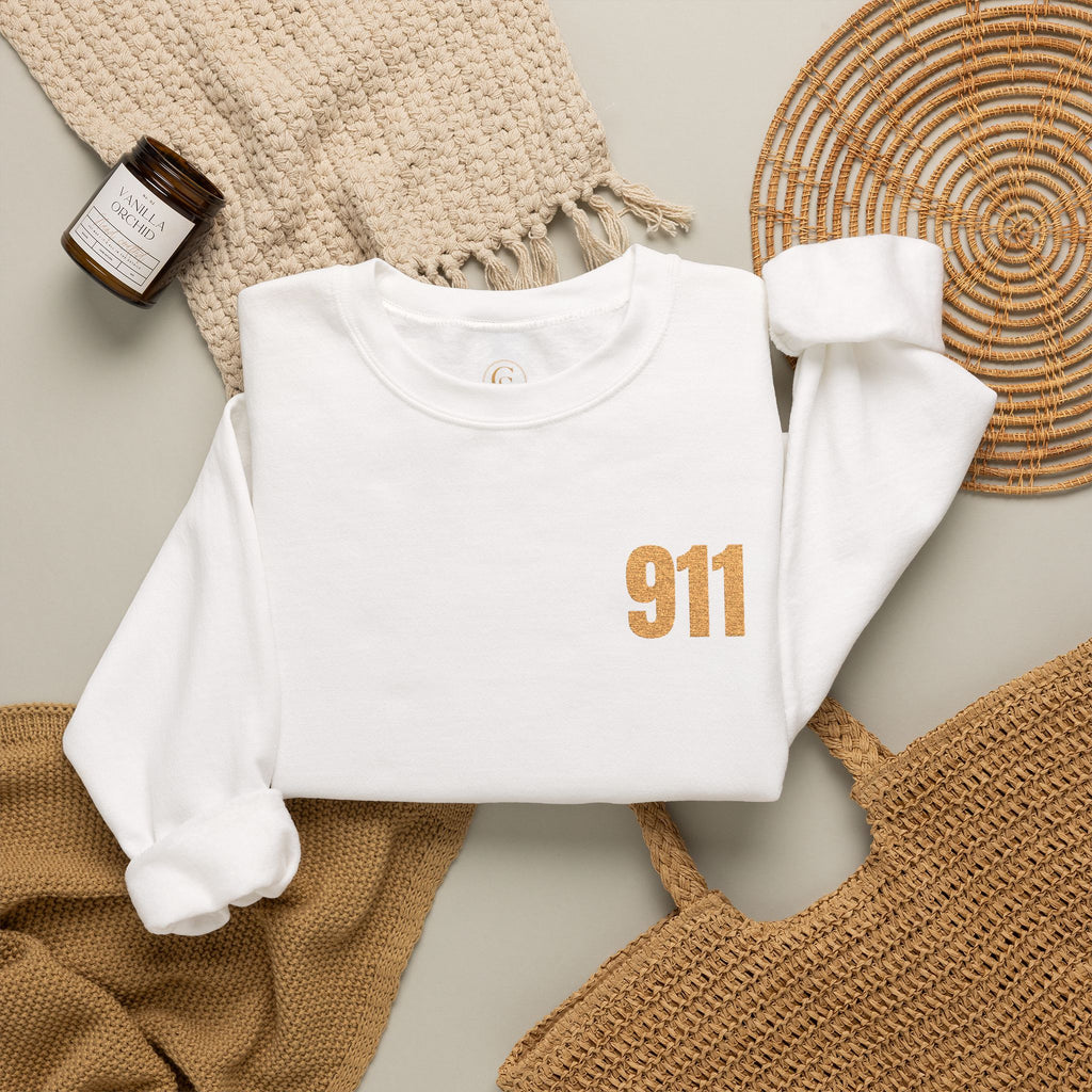 911 Gold Foil Crewneck Sweatshirt — 911 Emergency Dispatch Crewneck