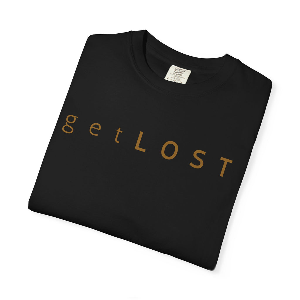 Get Lost T-Shirt — Minimalist Black Graphic Tee