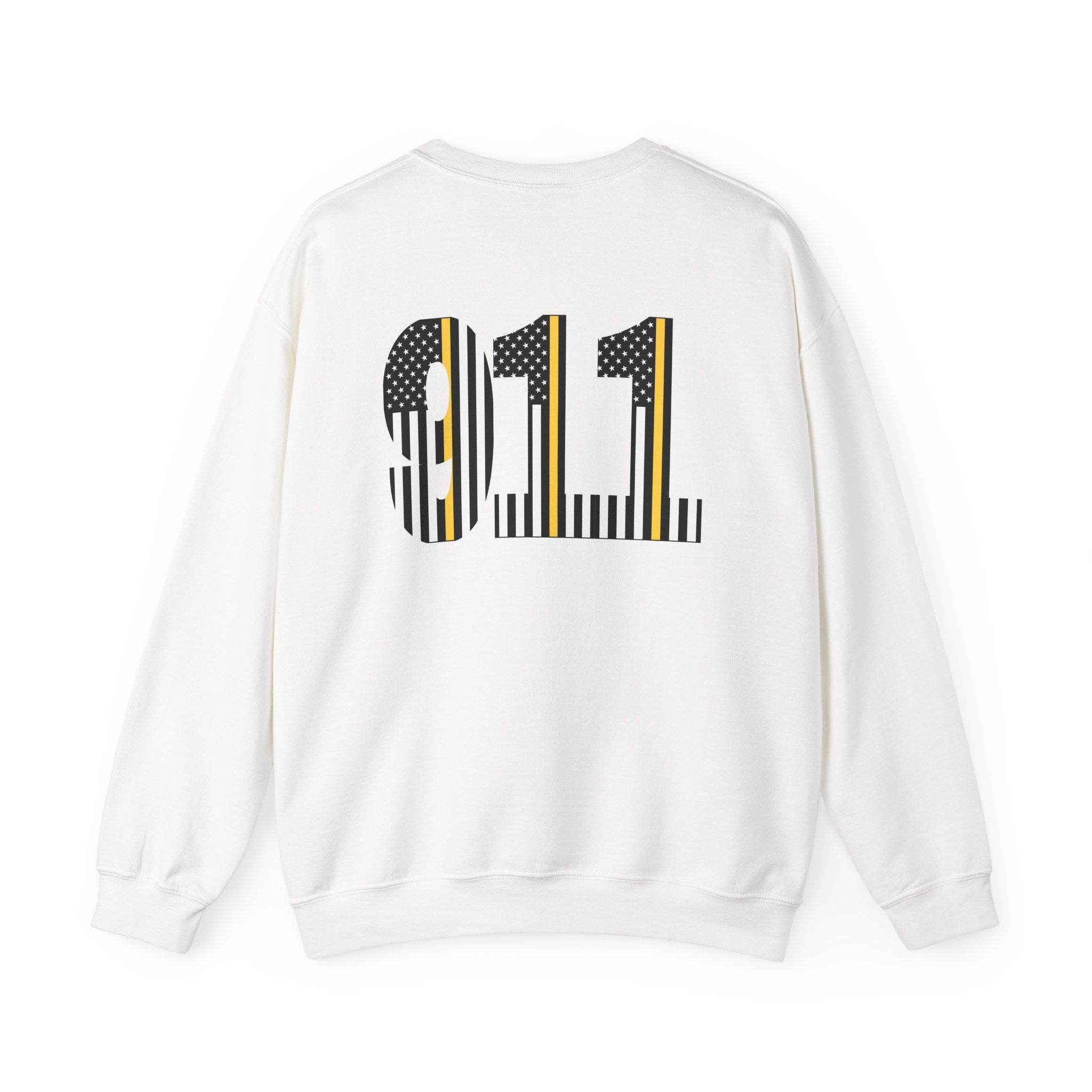 911 Thin Gold Line Flag Crewneck Sweatshirt — Thin Gold Line Dispatcher