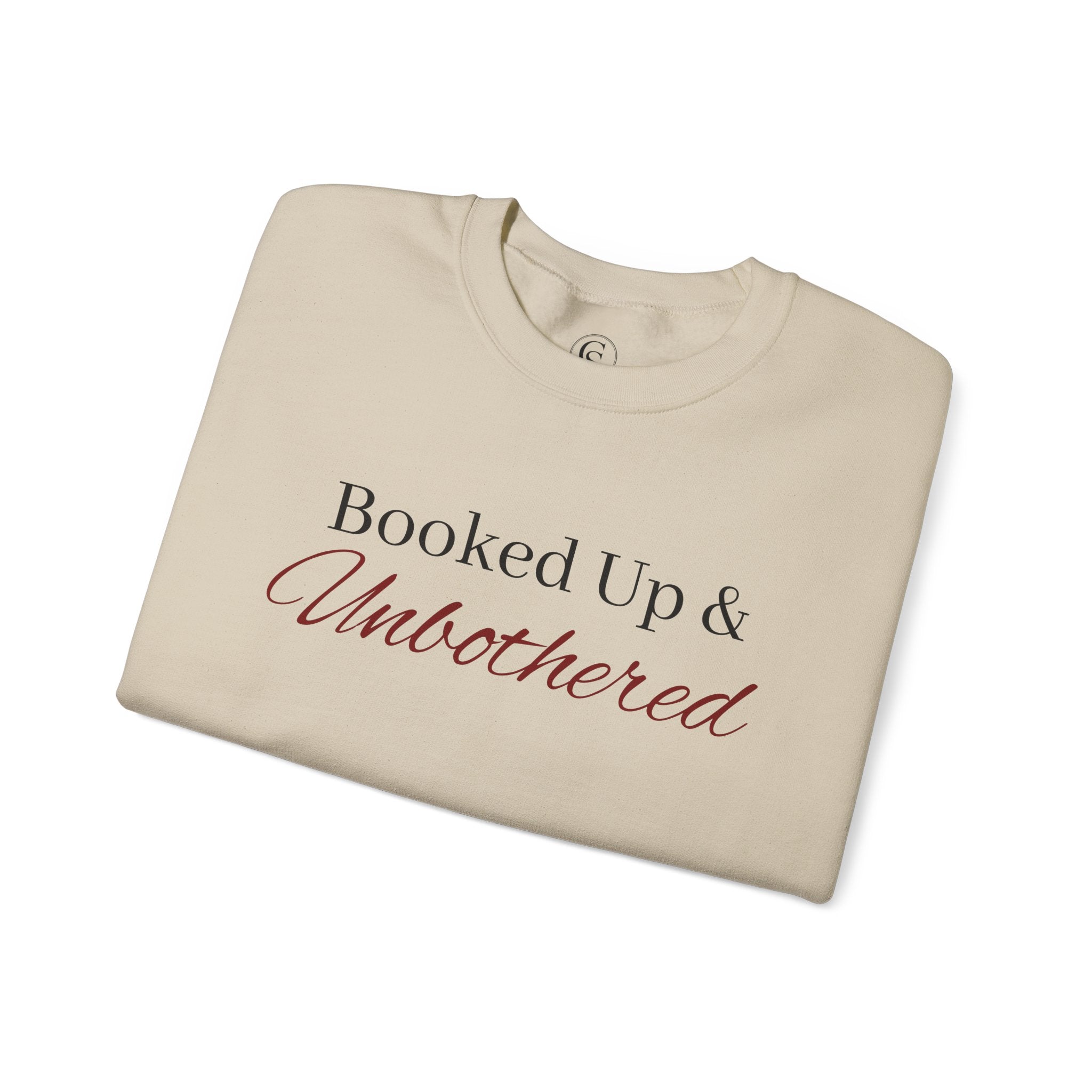 Booked Up & Unbothered Crewneck Sweatshirt – Sand & Sport Grey