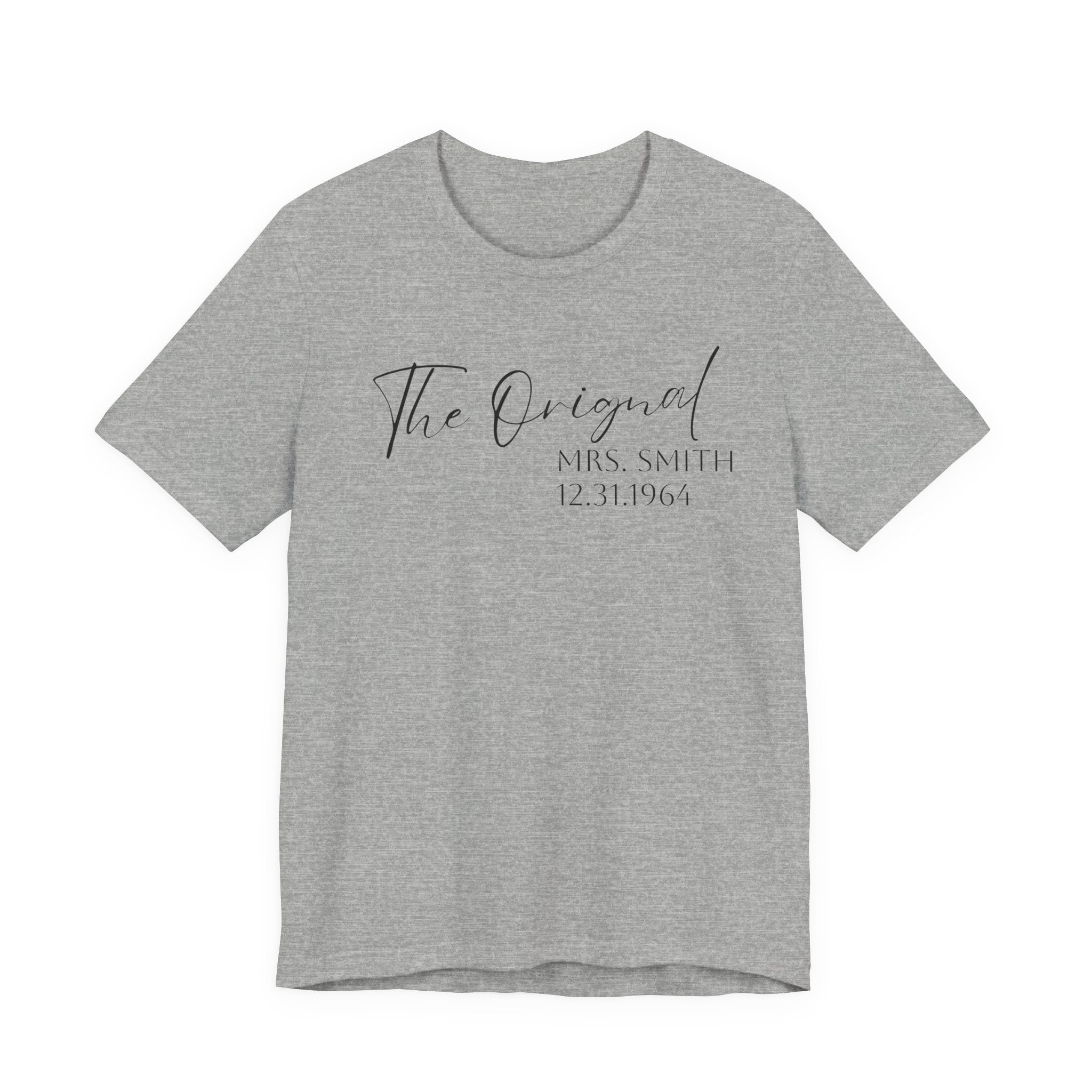 The O.G. Mrs. Script Bridal T-Shirt — Personalized Mrs. Tee