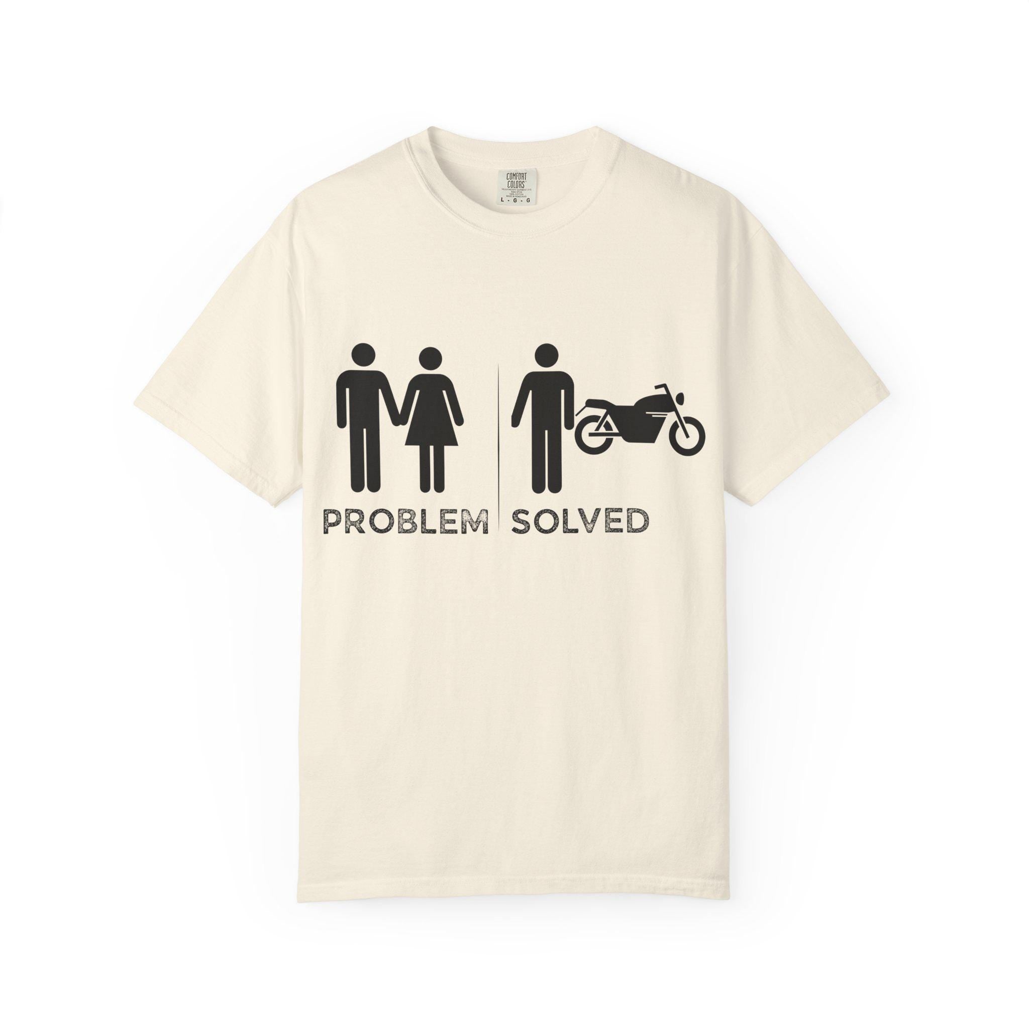 Problem Solved Motorcycle T-shirt | Funny Motorcycle Humor