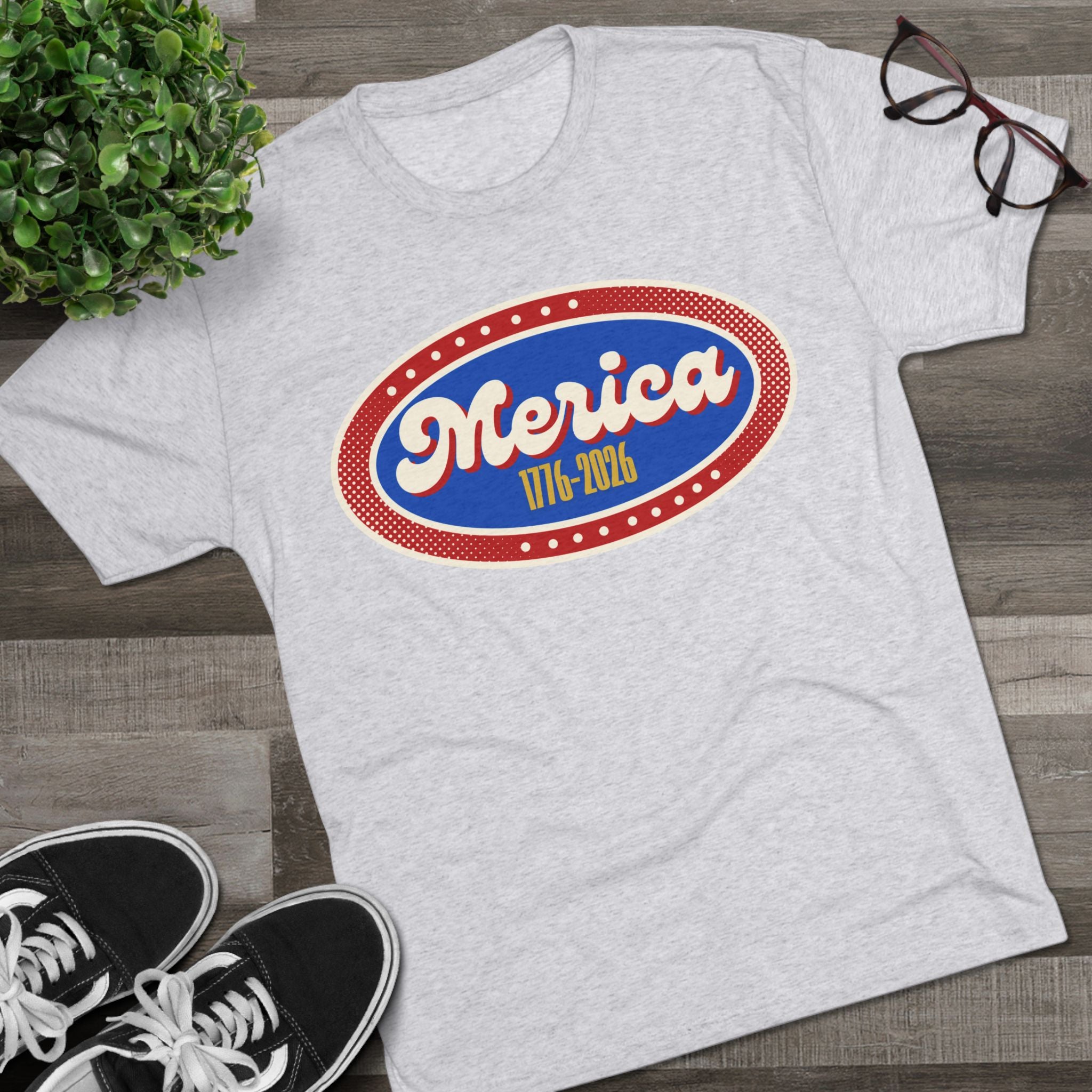 'Merica 1776-2026 Tee — Vintage Patriotic Fourth of July Shirt