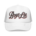 Boys Lie Foam Trucker Hat | Script Graphic Mesh Cap