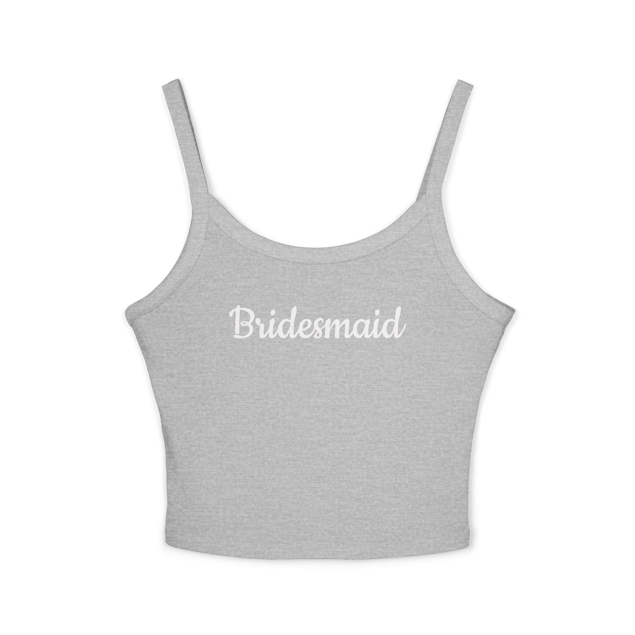 Bridesmaid Crop Tank — Bridal Party Spaghetti Strap Top
