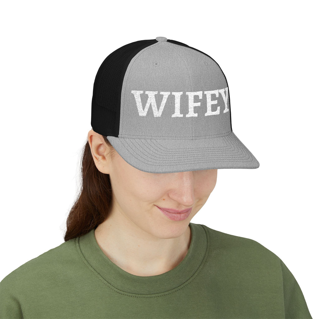 Wifey Trucker Hat – Embroidered Snapback Cap for Brides, Bachelorette & Newlyweds