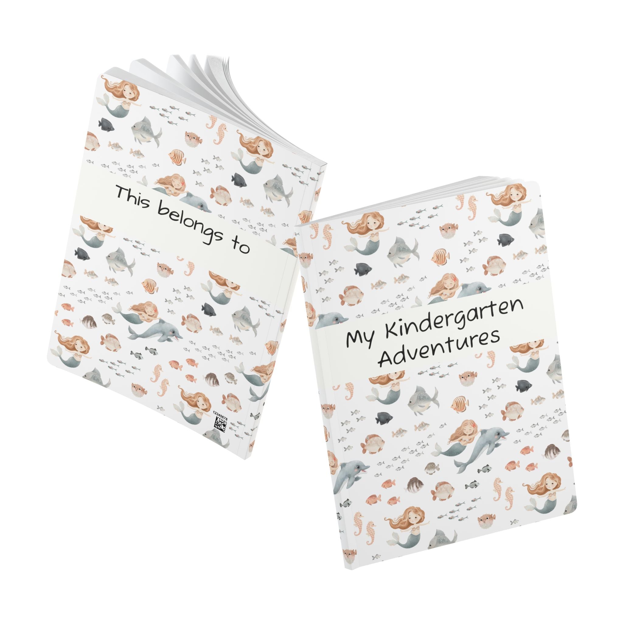 My Kindergarten Adventures Softcover Journal — Mermaid & Ocean Kids Memory Book (This Belongs To)