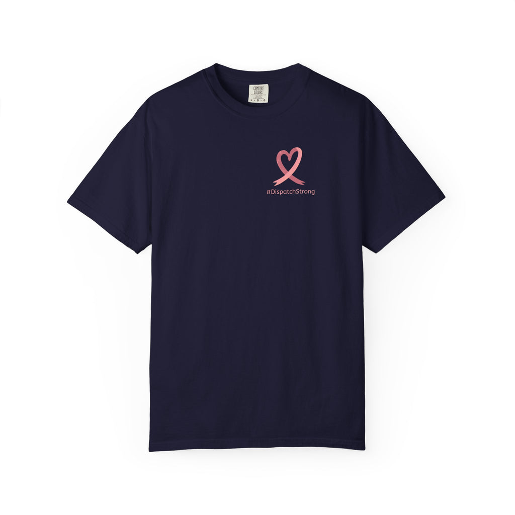 Support Ribbon T-Shirt — #DispatchStrong Breast Cancer Awareness Tee