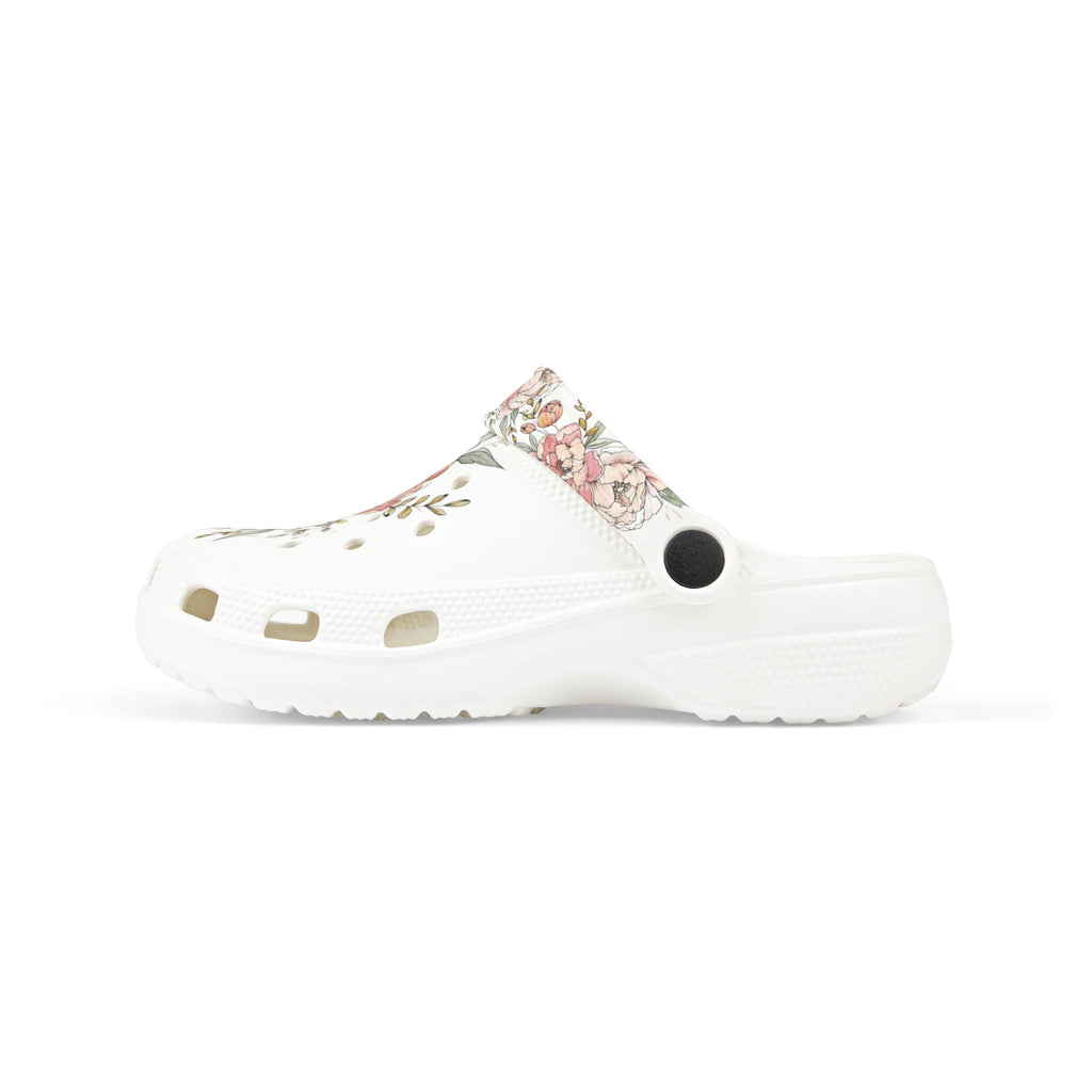 Floral Peony Kids Clogs | Blush Garden Print