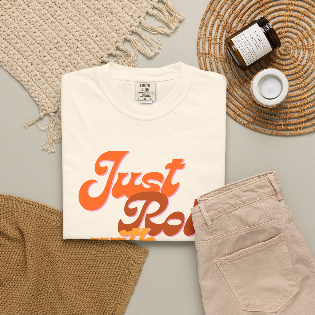 Just Roll With It Baby T-Shirt — Retro Script Tee