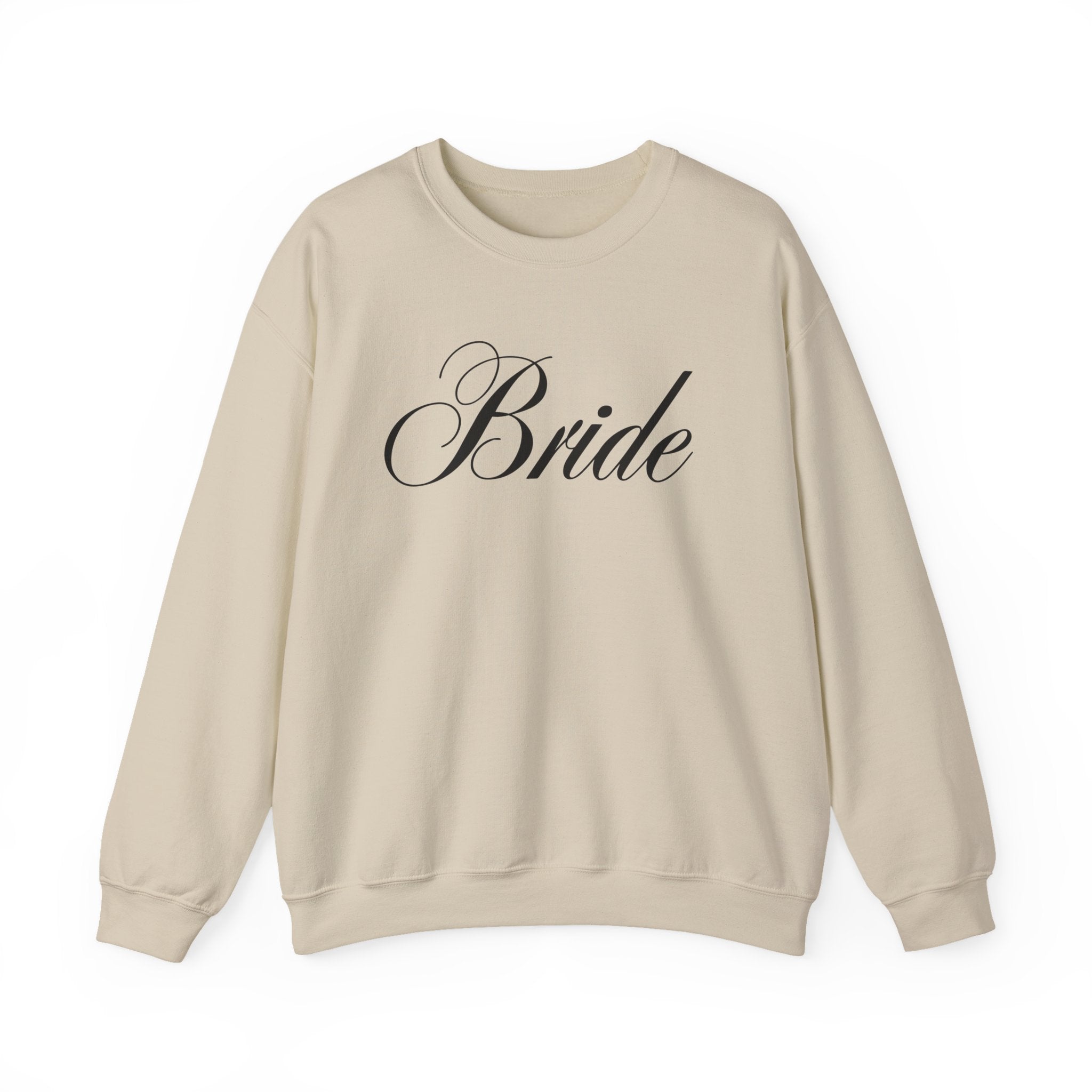 Bride Script Sweatshirt — Bridal Crewneck Pullover for Bachelorette & Wedding Day