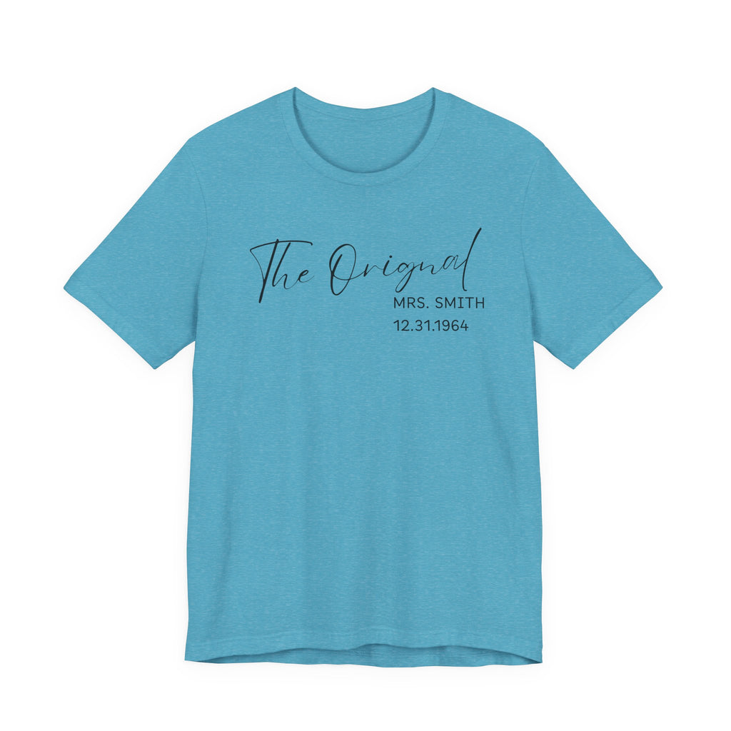 The O.G. Mrs. Script Bridal T-Shirt — Personalized Mrs. Tee