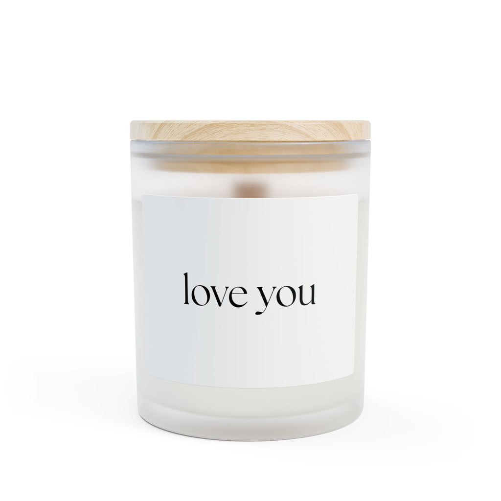 Love You Frosted Glass Candle – 11oz Scented Gift Candle