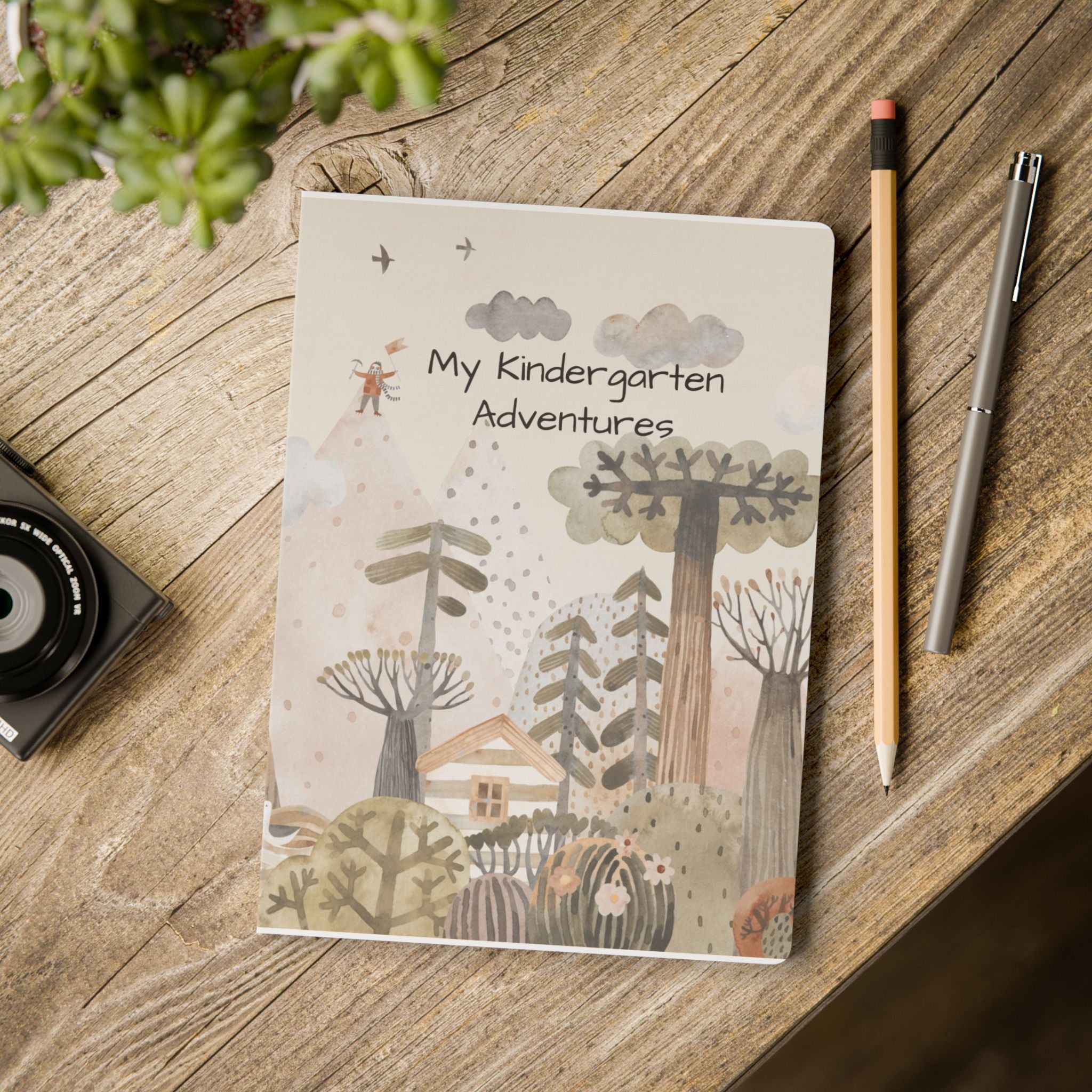 Softcover Journal — "My Kindergarten Adventures" Kids Forest Adventure Notebook