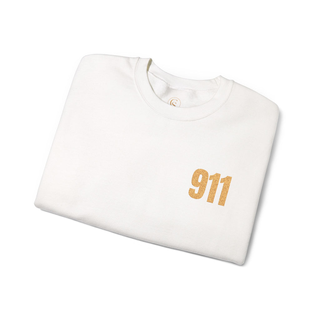 911 Gold Foil Crewneck Sweatshirt — 911 Emergency Dispatch Crewneck
