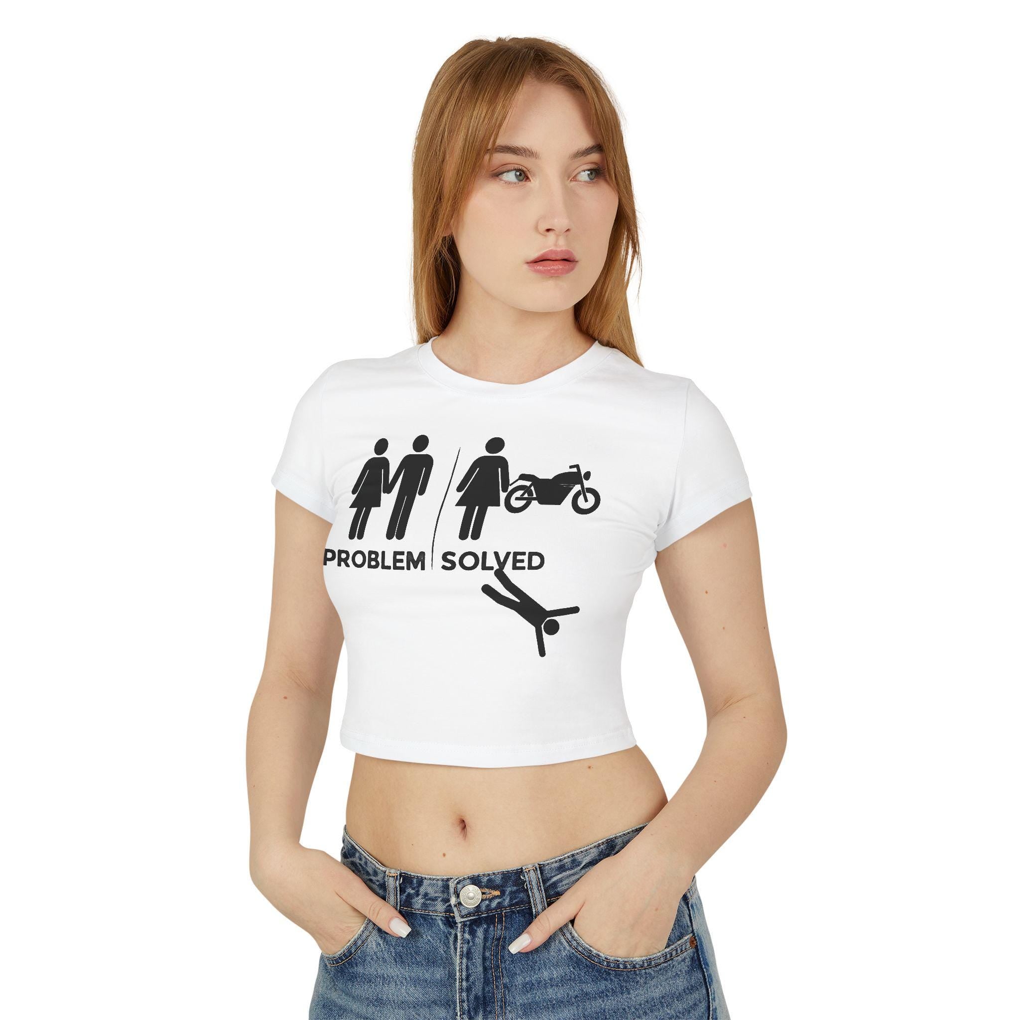 Problem Solved motorcycle tee | Women's Baby Tee