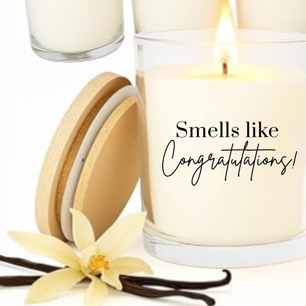 Vanilla Scented Message Candle, 6 oz with Gift Box