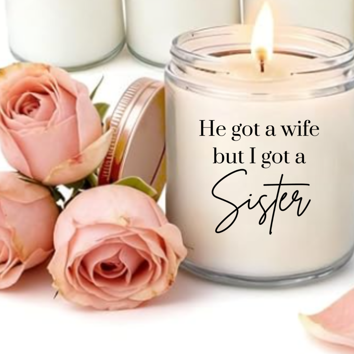 Rose Scented Gift Message Scented Candle