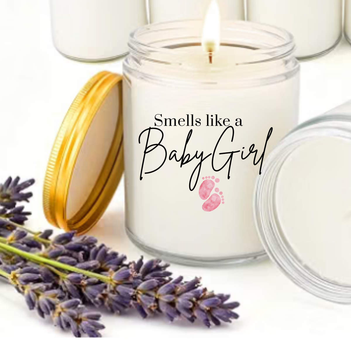 Lavender Scented Message Candle, 8 oz with Gift Box