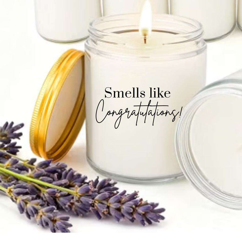 Lavender Scented Message Candle, 8 oz with Gift Box
