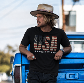 USA Since 1776 Vintage Flag T-Shirt