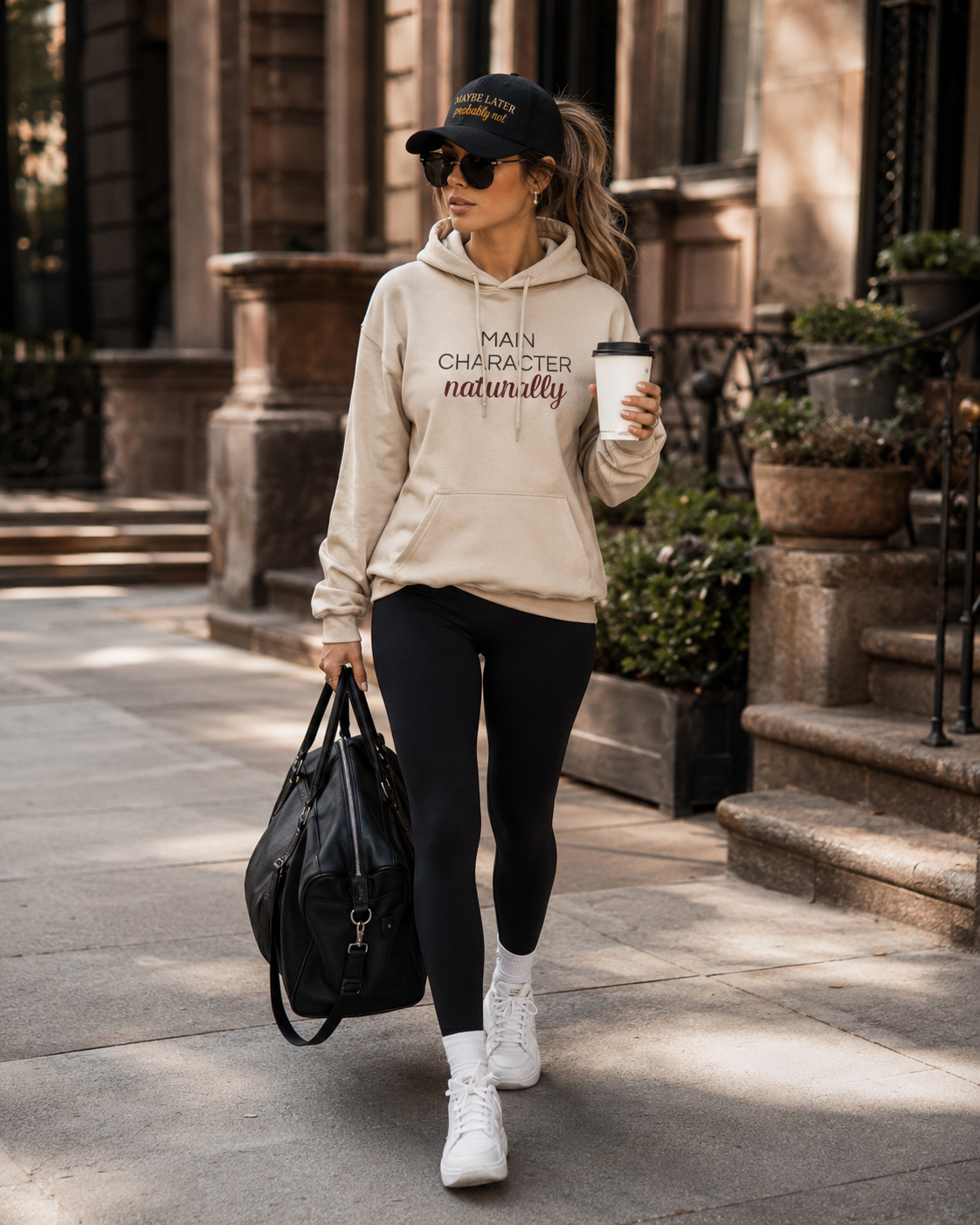 Main Character, Naturally — Graphic Pullover Hoodie