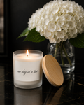 Inspirational Soy Candle - "One Day at a Time" Frosted Glass, 11oz