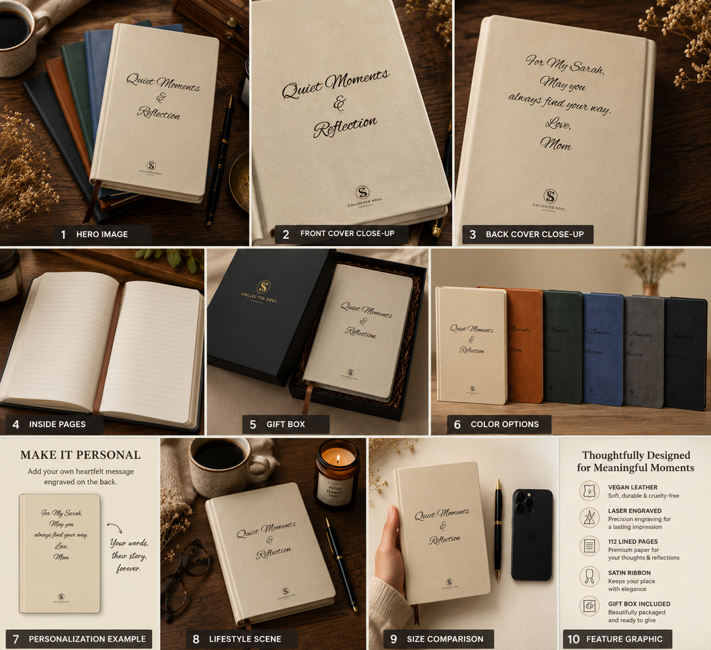 Quiet Moments & Reflection — Vegan Leather Journal