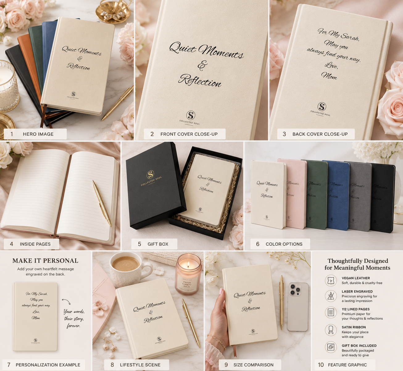 Quiet Moments & Reflection — Vegan Leather Journal