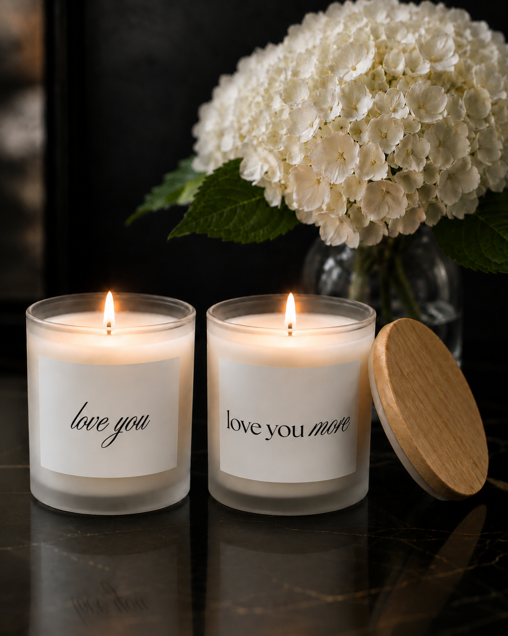 Love You Frosted Glass Candle – 11oz Scented Gift Candle