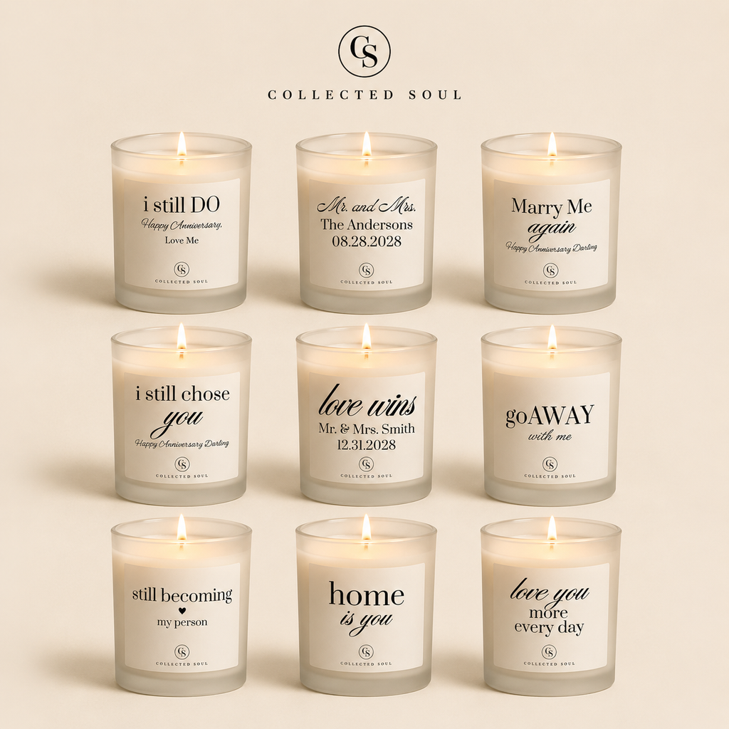 Love You Frosted Glass Candle – 11oz Scented Gift Candle