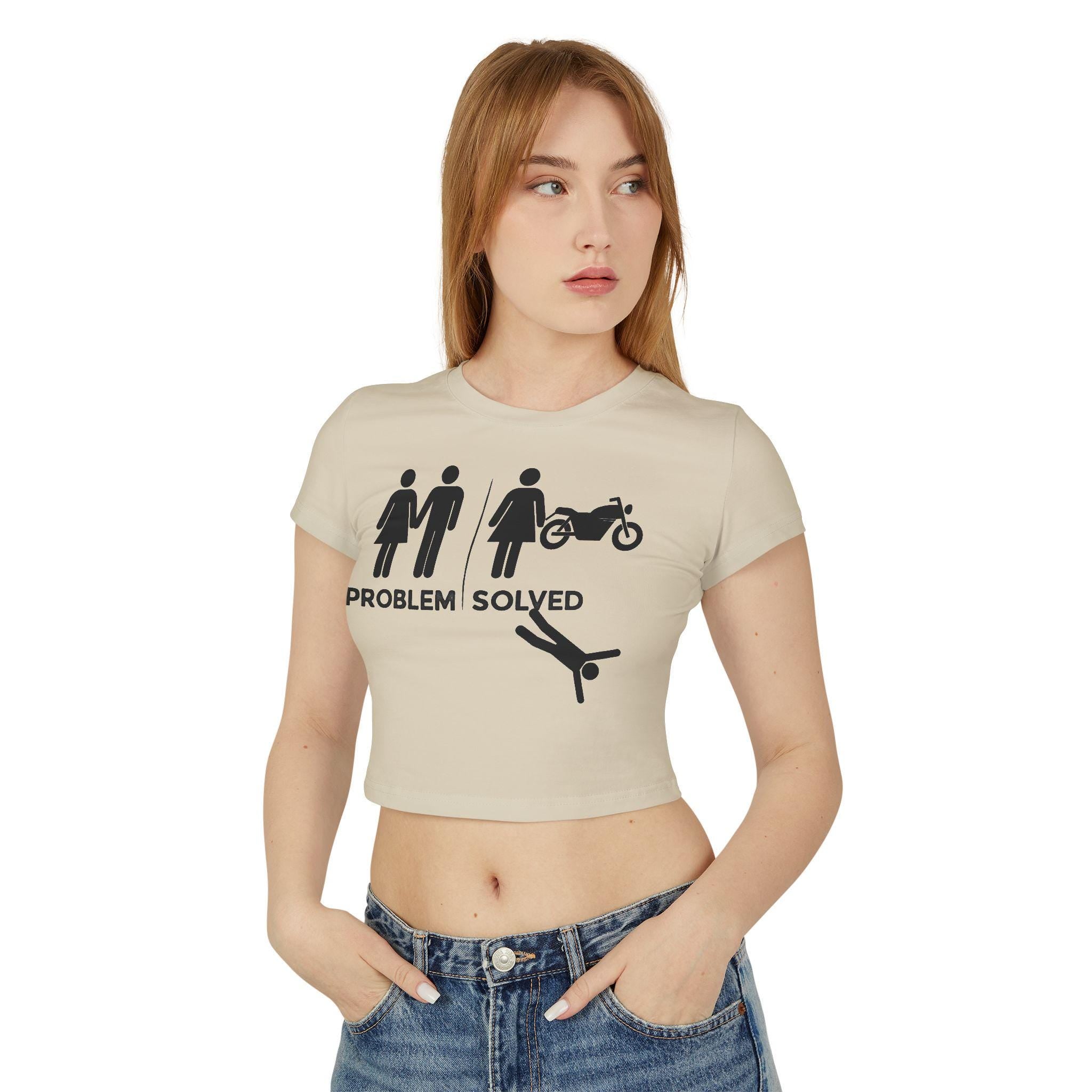 Problem Solved motorcycle tee | Women's Baby Tee