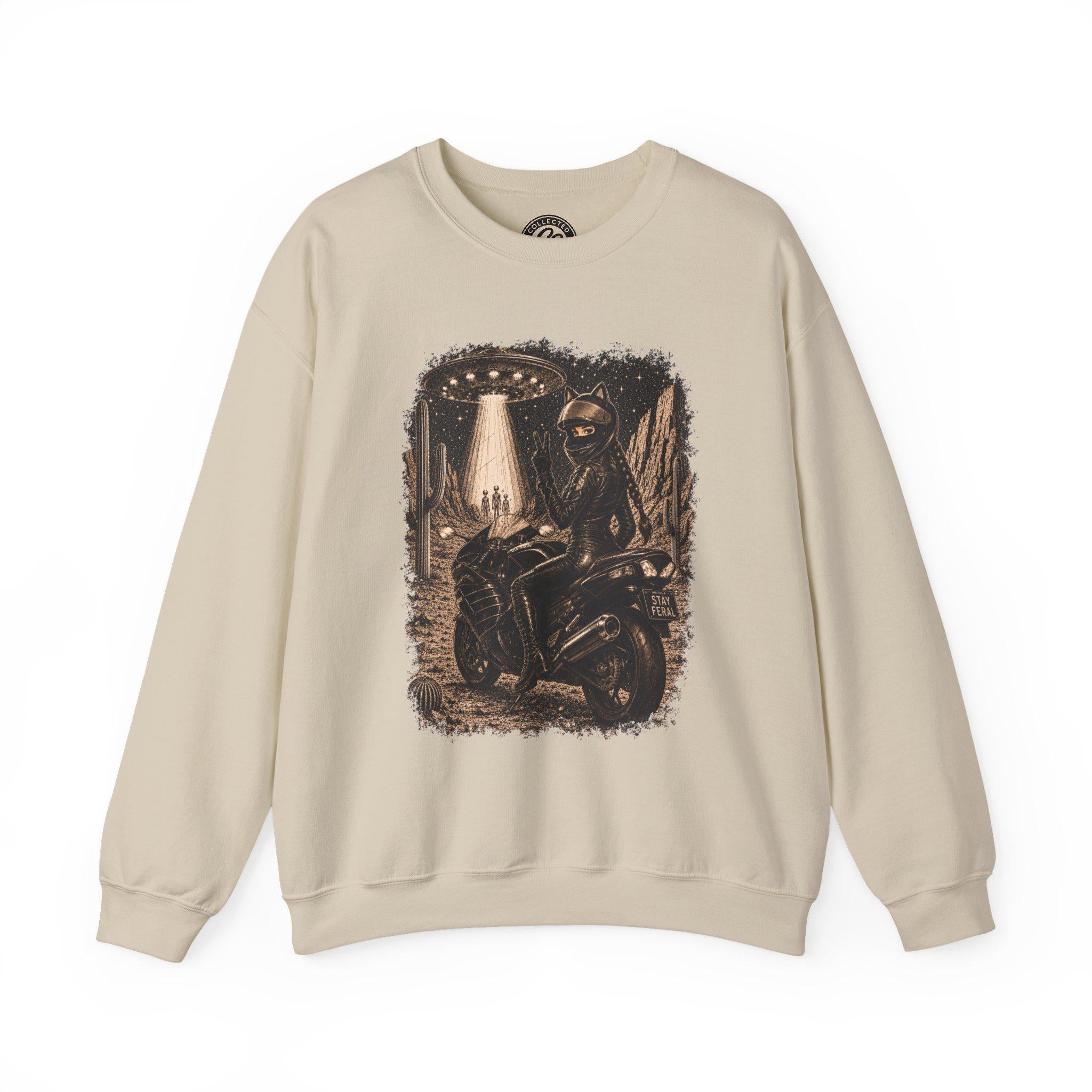 Stay Feral Motorcycle Crew Neck Sweat Shirt