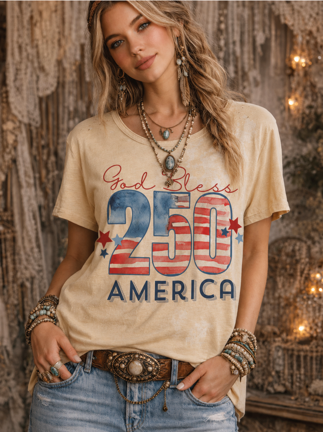 God Bless 250 America T-Shirt