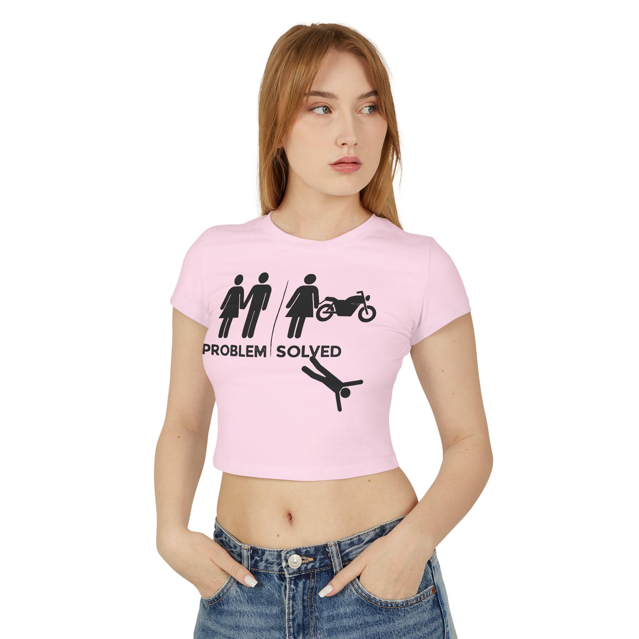 Problem Solved motorcycle tee | Women's Baby Tee