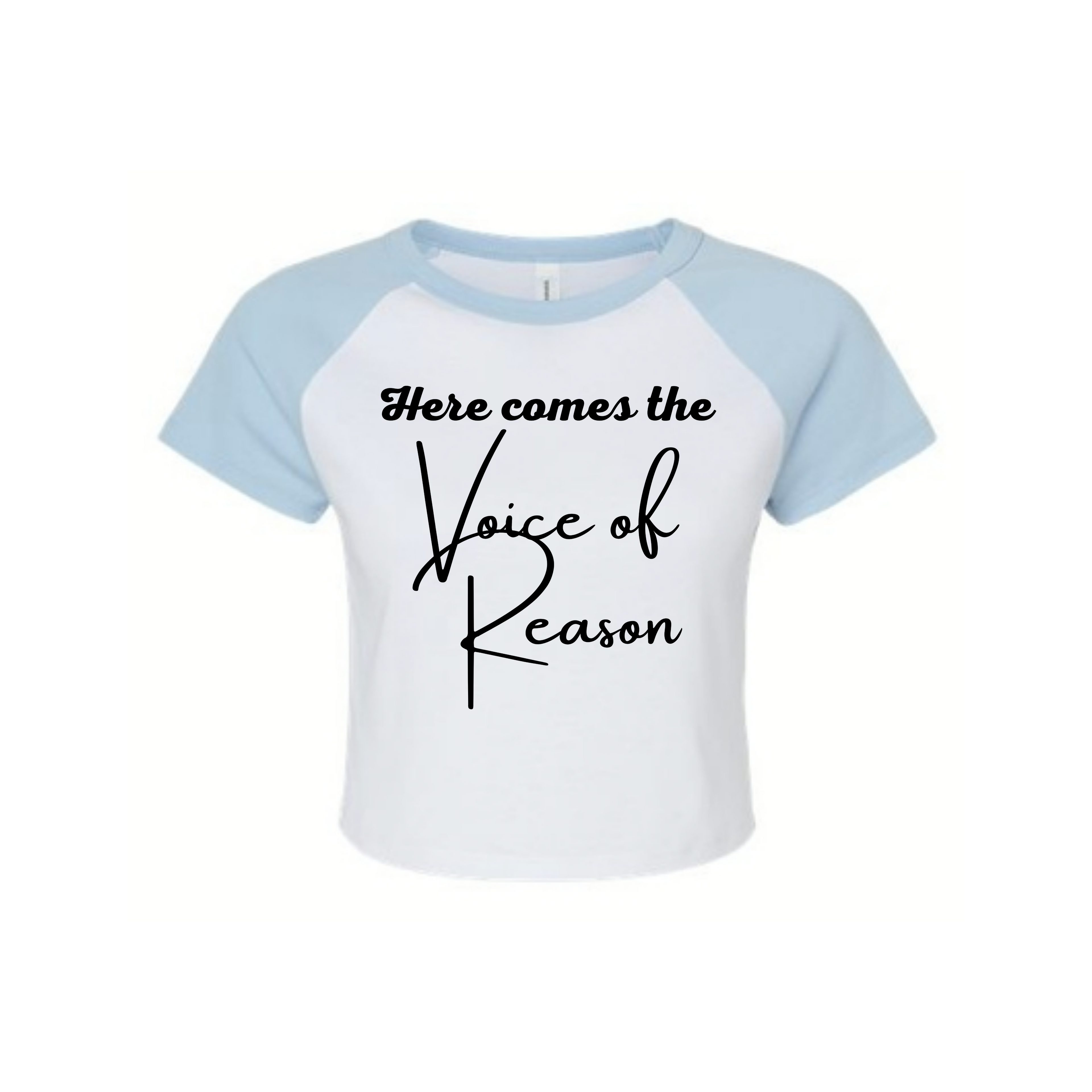 "Here Comes the Trouble" Baby Baseball Crop Tee — Bridal Party Bachelorette Shirt